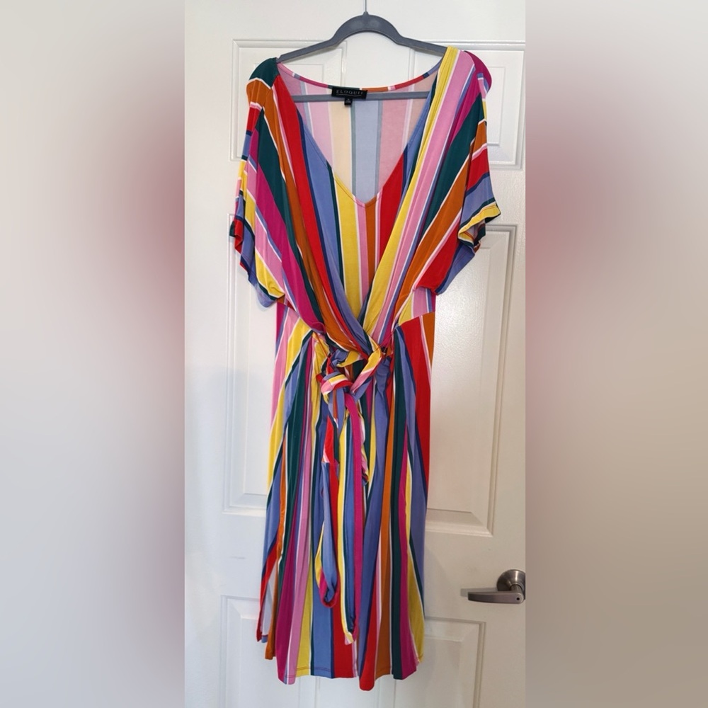 Eloquii Multicolor Striped Dress
